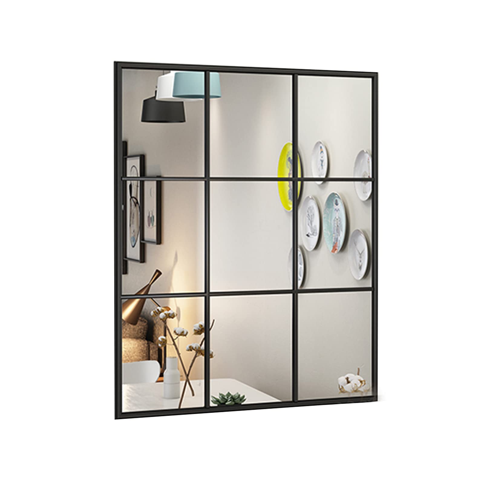 Amazon.co.jp: 北欧の壁掛け鏡、 80 * 100CM アイアンアート 長方形の