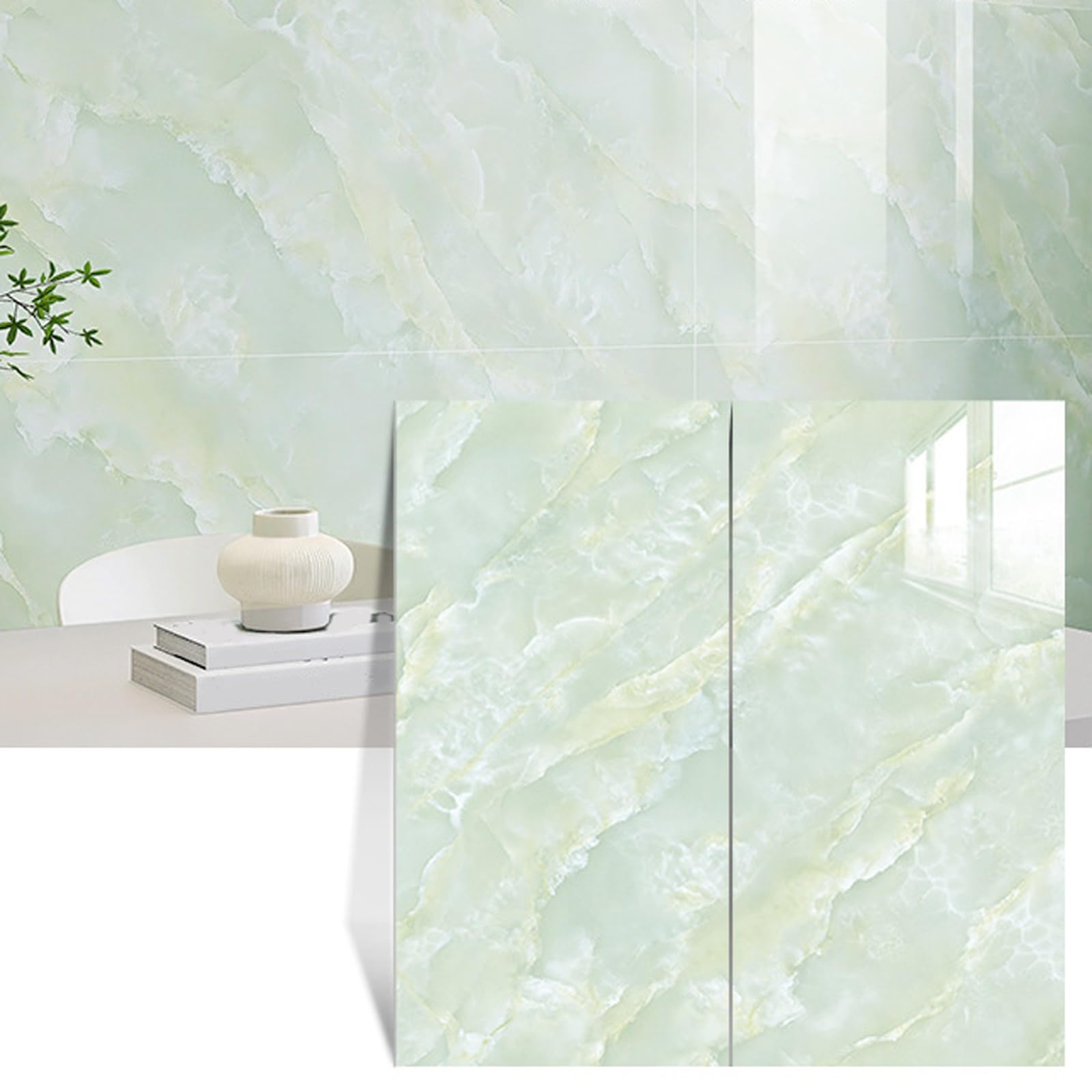 Panel PVC Marmol,Pegatina De Pared De MáRmol,Revestimiento De Pared Efecto MáRmol,FáCil De Cortar,Peel & Stick,Resistentes A La Humedad,para Ducha BañO Cocina SalóN