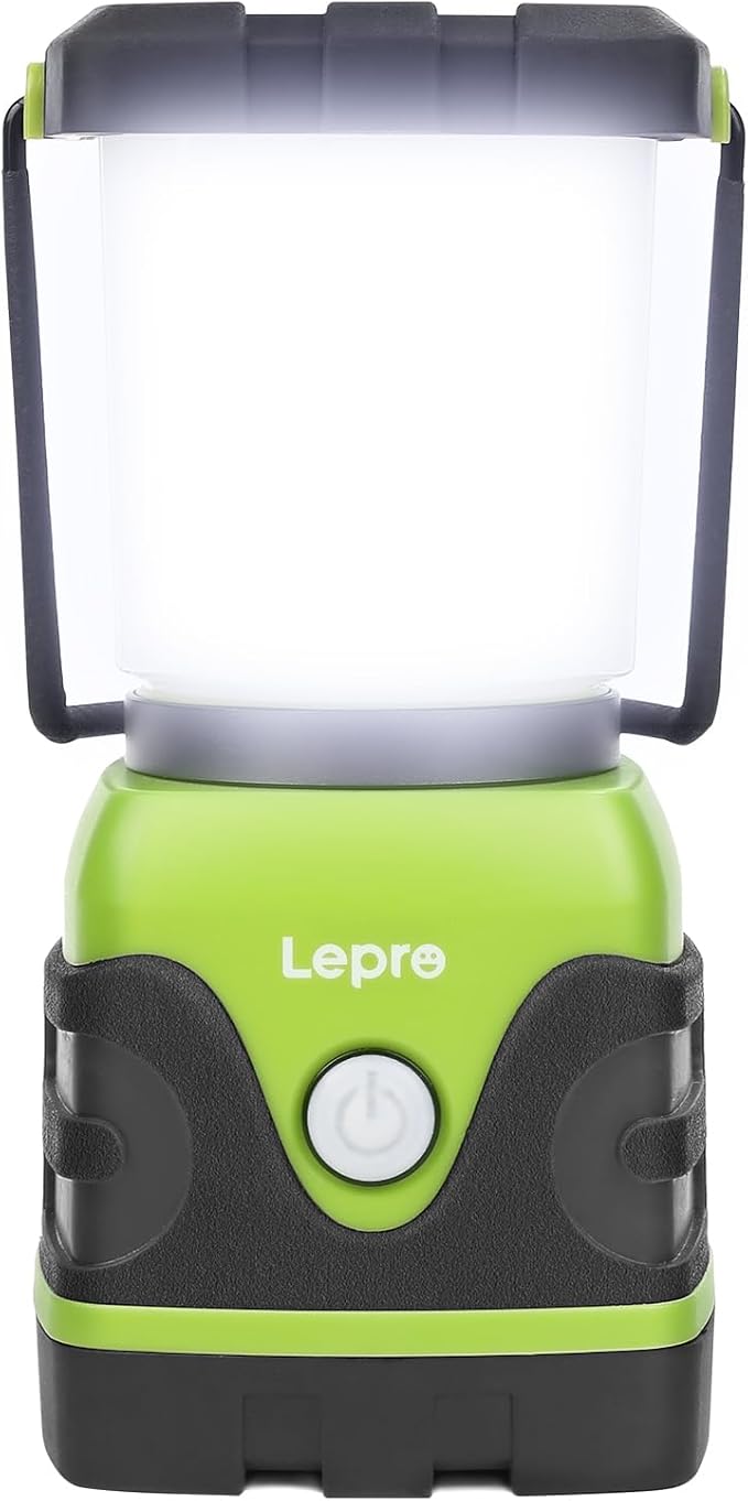Lepro Linterna de Cámping LED, Luz de Cámping Batería, Ultra Brillante 1500 Lumen, Farol de Cámping 4 Modos y Regulable, Impermable IPX4, Luz de Emergencia para Senderismo, Pesca, Tienda de Campaña