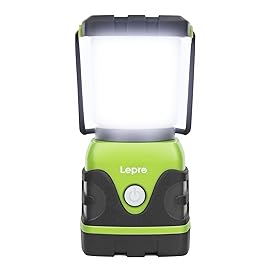 Lepro 1500LM Battery Powered LED Camping Lantern, Waterproof Tent Light with 4 Light Modes, Camping Essentials, Portable Lantern Flashlight for Camping, Emergency Light, Power Outage, Not Rechargeable