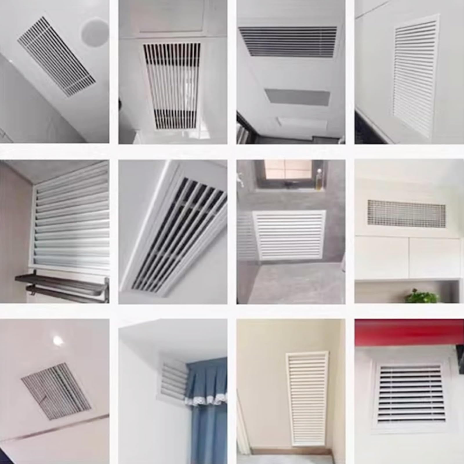 Türlüftungsschlitz, Aluminium-Lüftungsgitter für Innentüren, Metall-Durchgangstür-Entlüftung für Badezimmerschrank