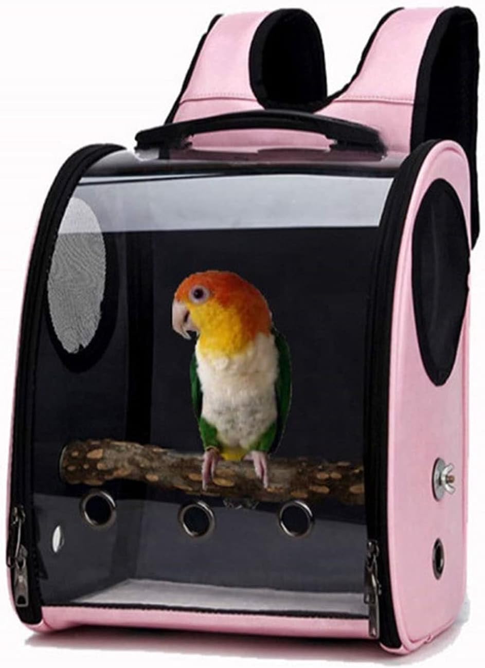 ENGENDER Bird Cage Bird Carrier Bird Travel Carrier Portable Carrier Cage Small Bird Dog Cat Travel Cage Pet Parrot Travel Bag Pet Supplies Parakeet Cage(A)