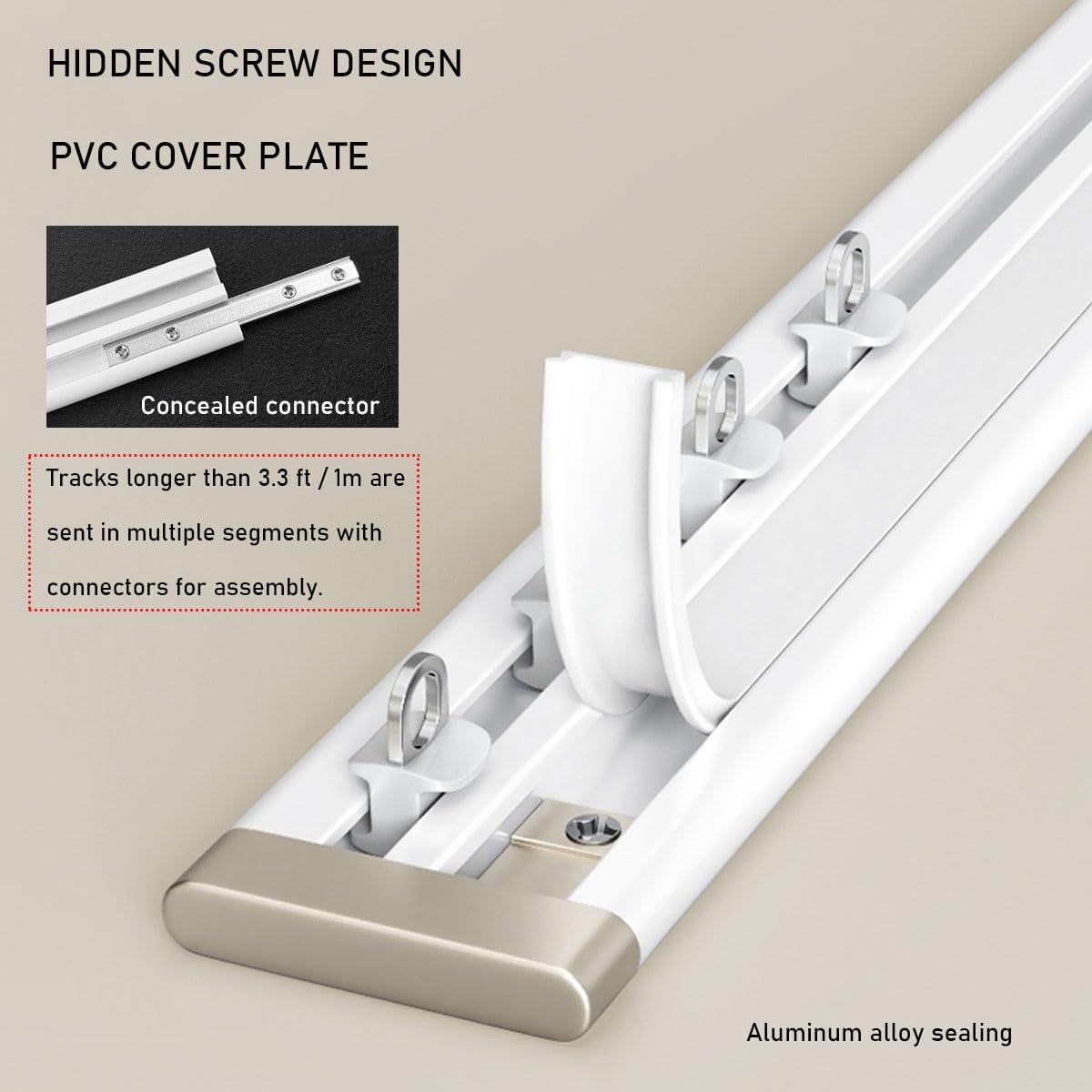 Ultra cienki 6 mm aluminiowy ain Track 1 warstwa 0,66 m montaż ścianka działowa do sypialni Livi Room & HotelsEle Champagne h