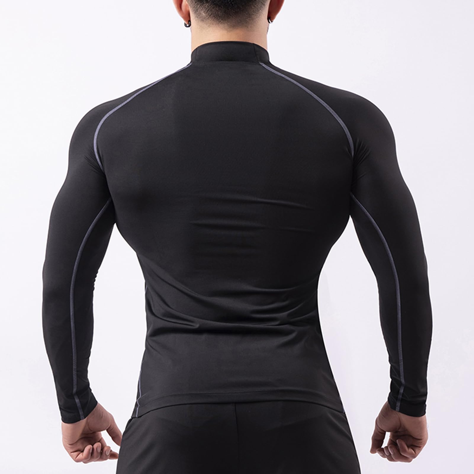 Tee Shirt Compression Homme Manche Longue Séchage Rapide Maillot Running Vetement Fitness pour Sports Jogging Musculation
