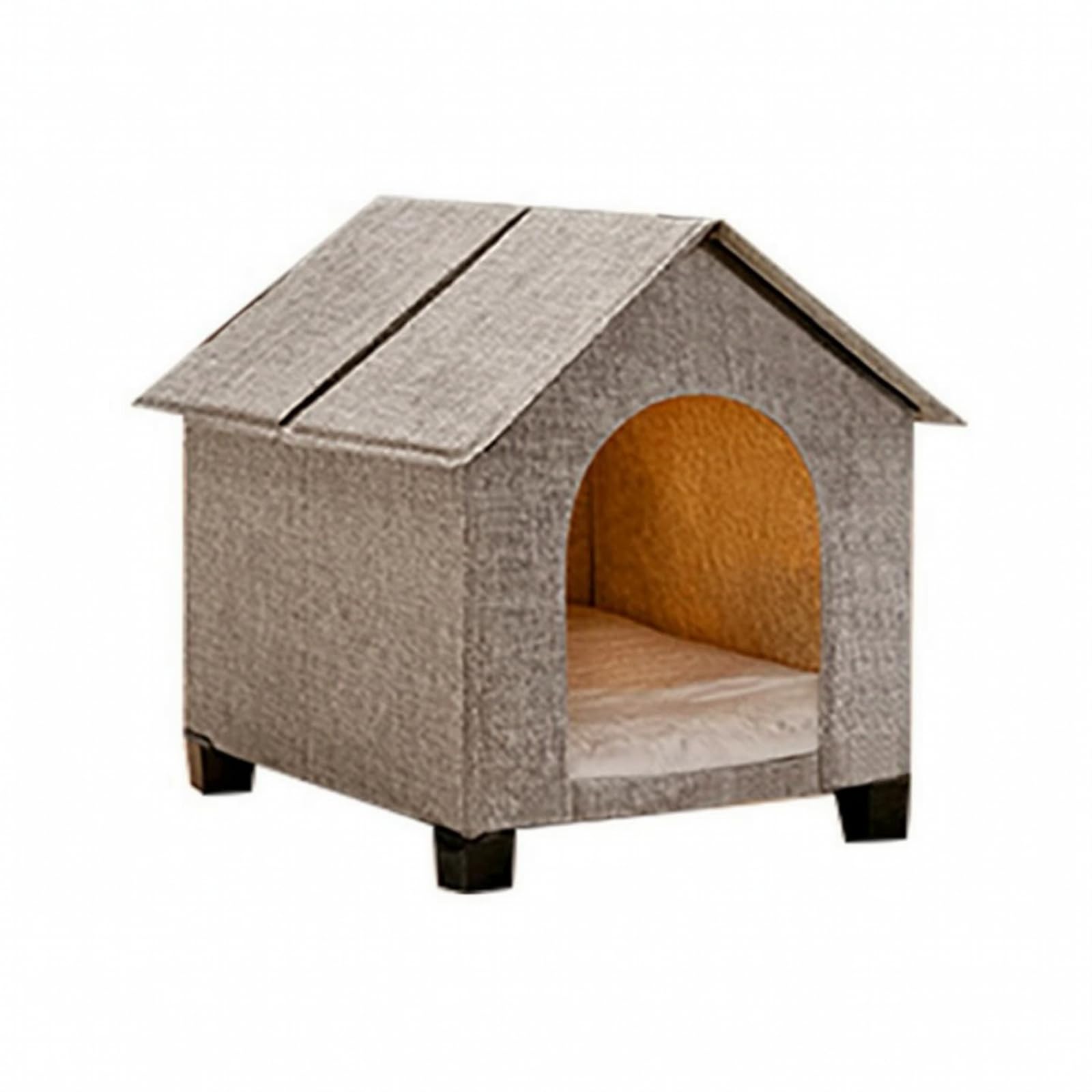 Cuccia con Cuscino Facile da Montare, Grigio, Piccola 33 43 43 Cm