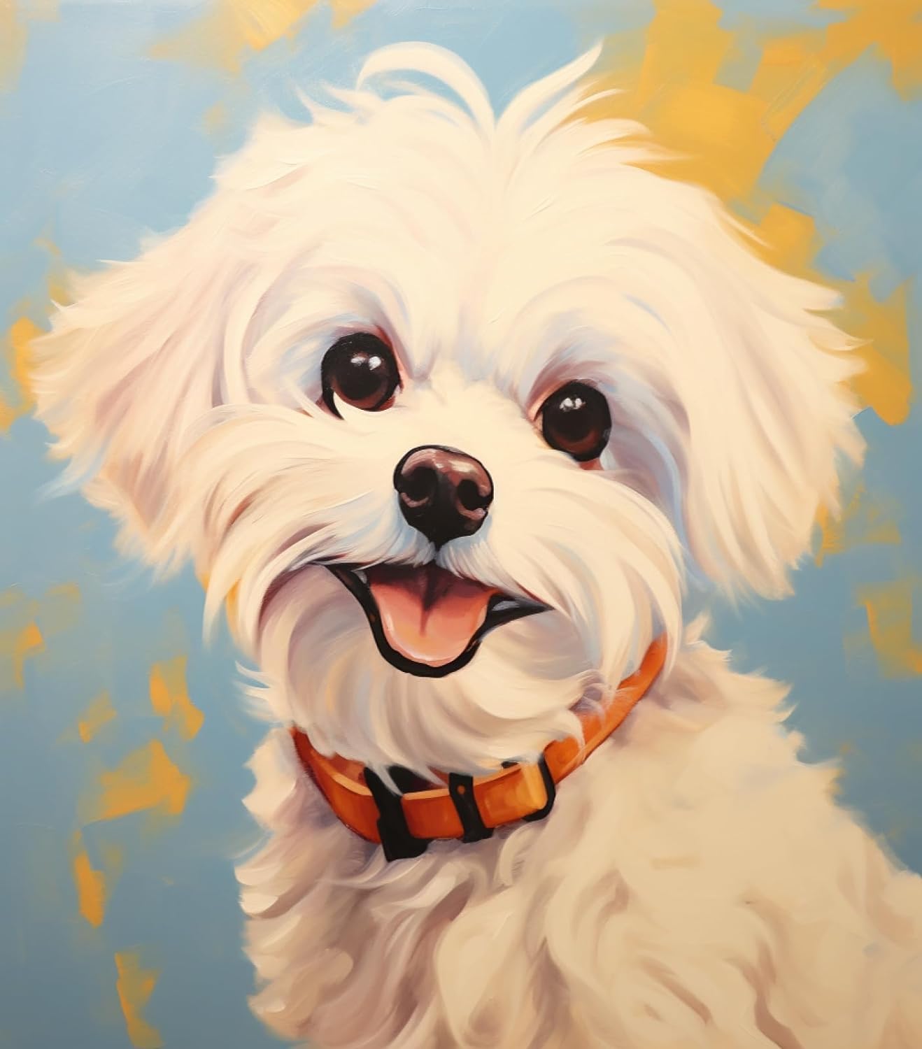 ZMHZMY New Paint by Numbers for Adults Children Maltese Dog DIY Digital Painting by Numbers Kits On Canvas- Wall Art Artwork Landscape 40x50cm Without Frame