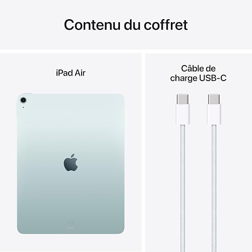 Apple iPad Air 13 inch with M3 Chip: Designed for Apple Intelligence, Liquid Retina Display, 128GB, 12MP Front/Rear Cameras, Wi-Fi 6E, Touch ID, Day Battery Life - Starlight - 6