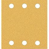 Bosch Professional 10x オービタルサンダー用 EXPERT C470 サンドペーパー 6 穴 (塗装木材, 硬木, シート寸法 115x107 mm, 粒度# 60, アクセサリー オービタルサンダー)