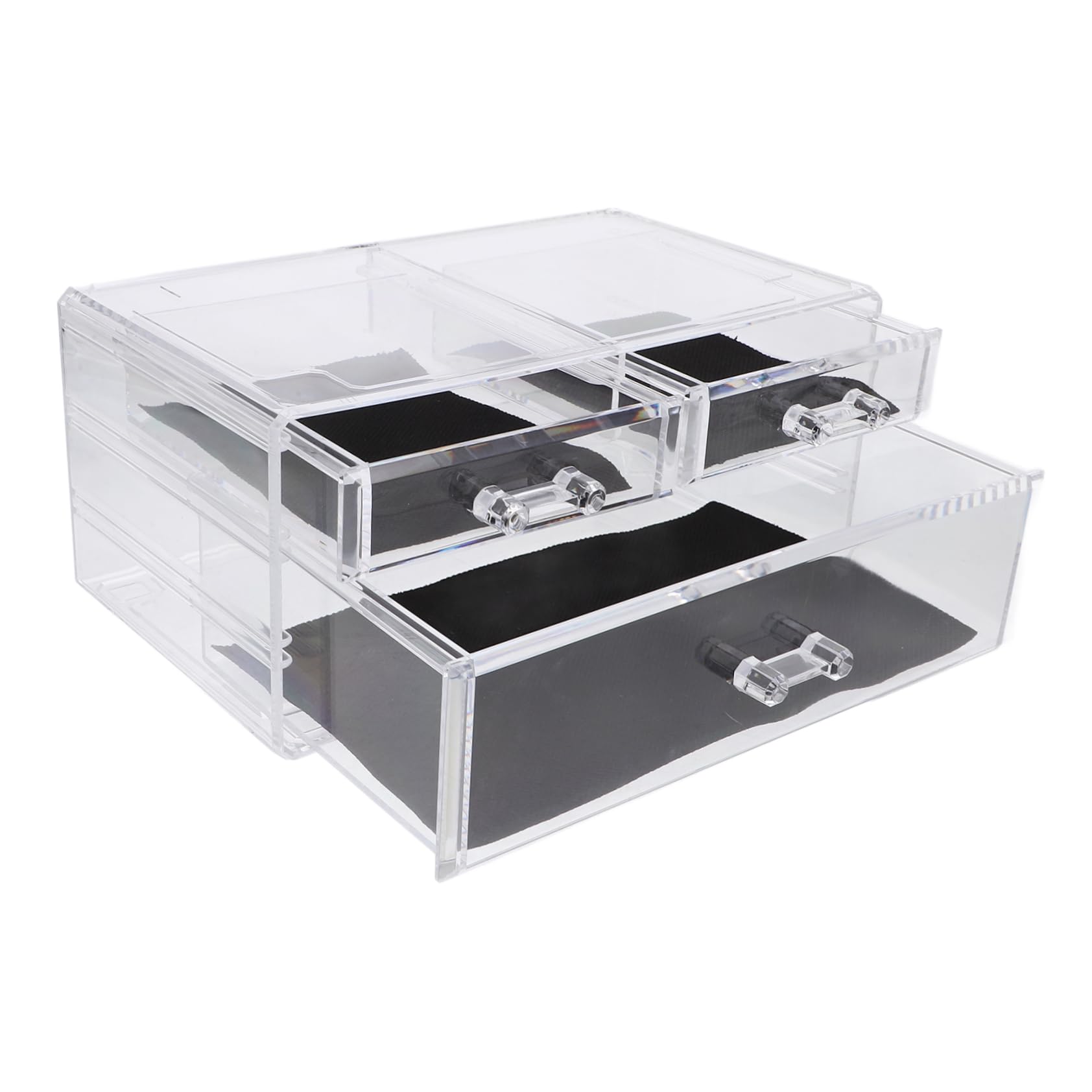 Housoutil Organizzatore di Trucco Acrilico Trasparente Contenitore per Trucchi e Cosmetici Accessori per Cura della Organizer per Bagno