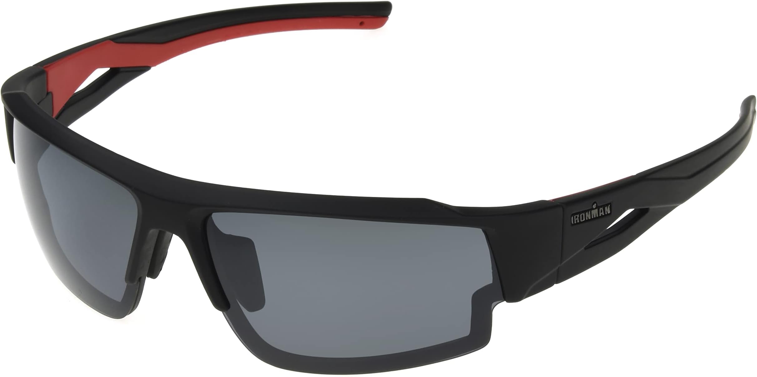 Corner Wrap-Around Sport Sunglasses for Men, Black, 68mm