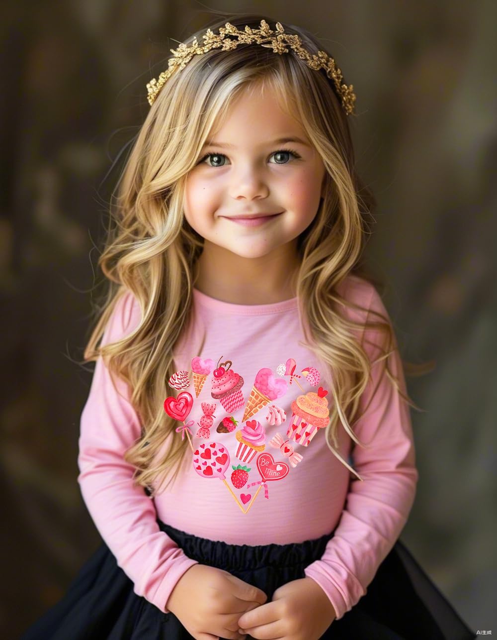 Toddler Girls Valentine Shirt Kids Tee Shirt Love Heart Shirt for Girl XOXO Holiday Ruffle Long Sleeve T-Shirt 2-7T - Image 2