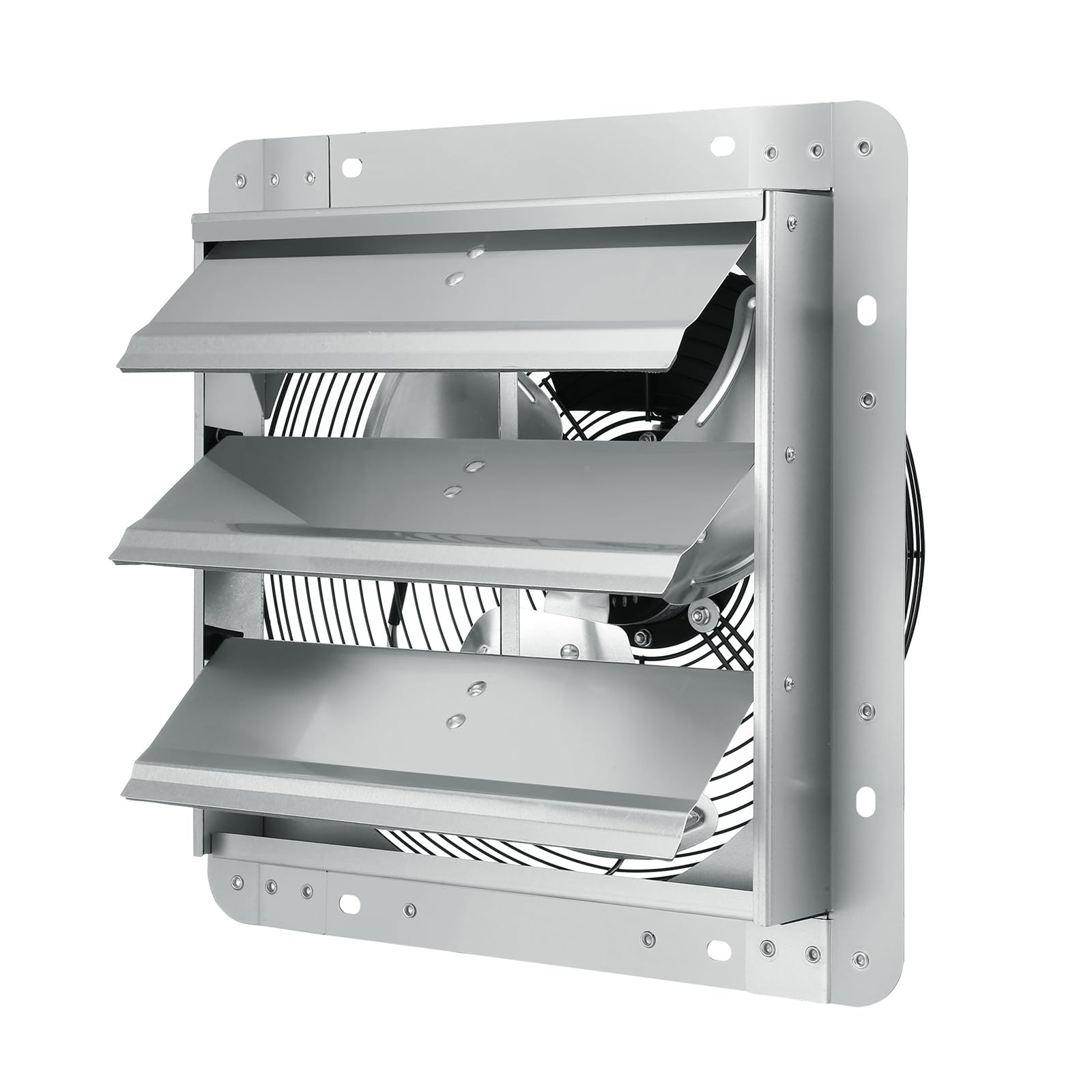 Happybuy 12'' louvered exhaust fan, 1000 CFM, aluminum, AC motor, for ventilation and cooling of greenhouses, etc., FCC