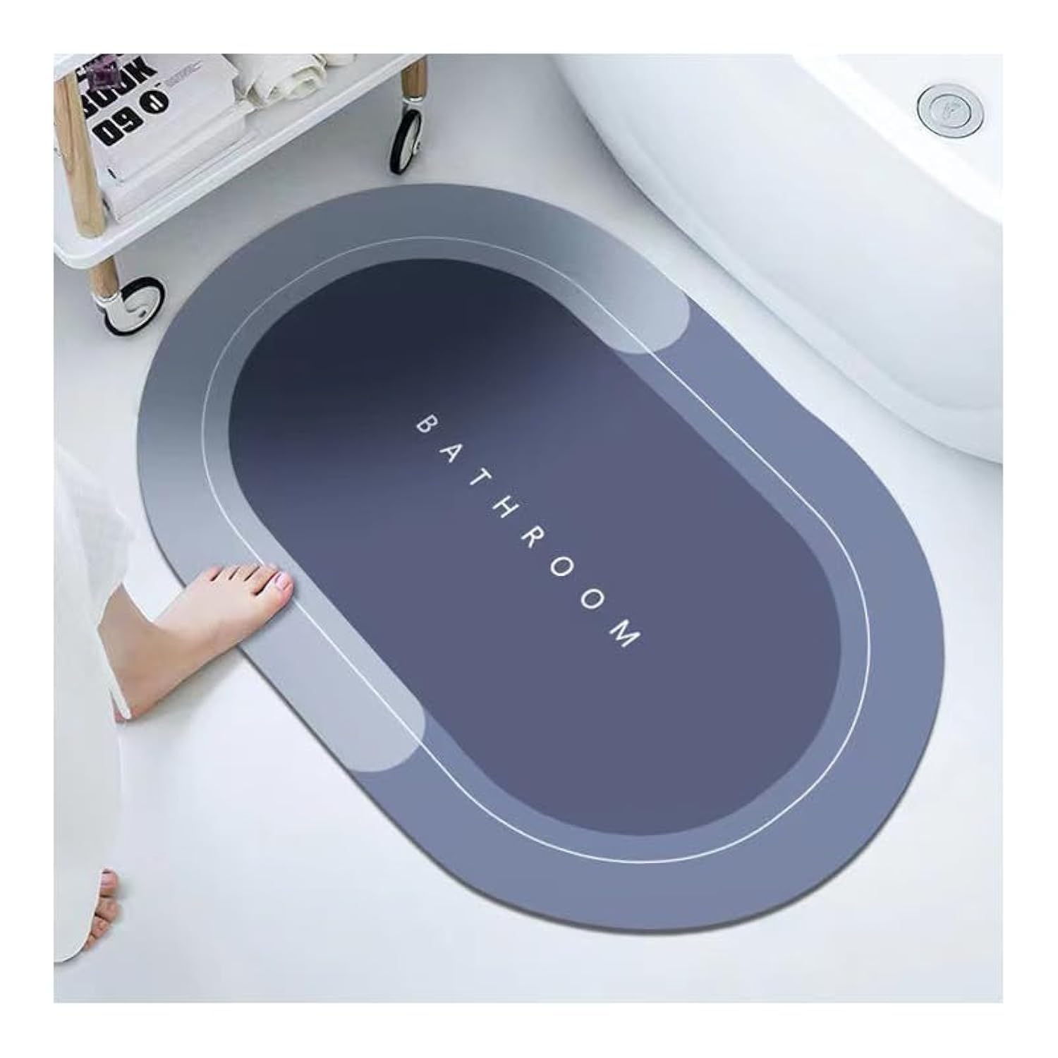 Kettlekane Rubber Non-Slip Bathroom Floor Mat, Non Slip Mat For Bathroom Cushion, Quick Dry Dirt Barrier For Home, Office (60 X 40 Cm, Multi Color, Oval) (B0CZJ69PB5) Amazon Price History, Amazon Price Tracker