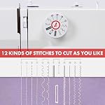 Mini Machine à coudre, 12 Pochettes intégrées Petite machine à coudre portable, adaptée aux ménages et aux voyages GD-079-CA-A10