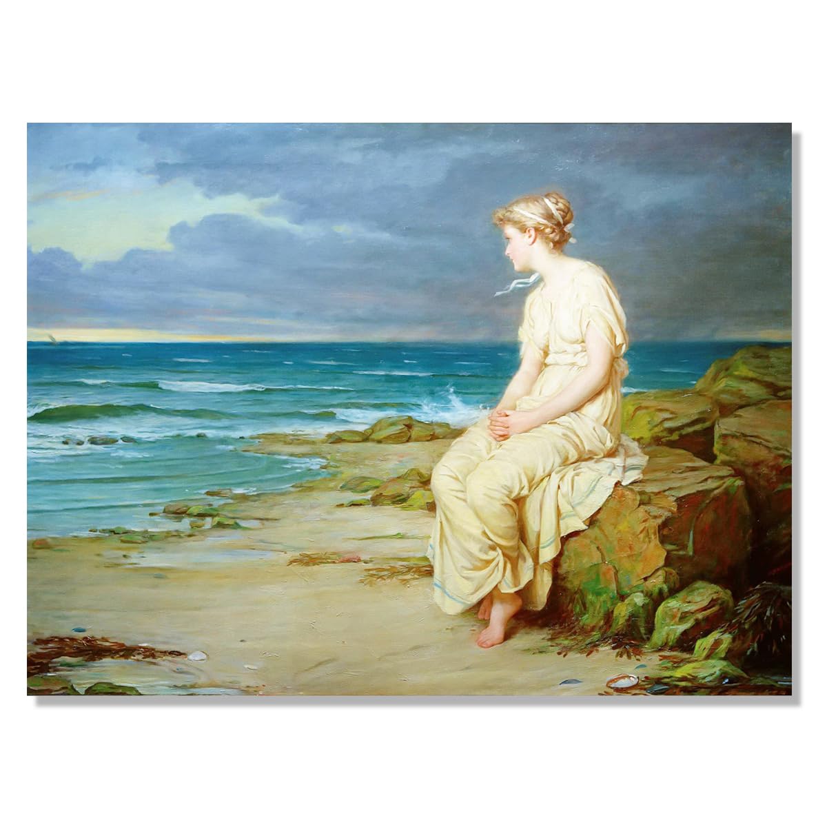 John William Waterhouse Painting - Miranda Poster Artist Prints Wall Decor Vintage Poster Pre Raphaelite Print Fine Art