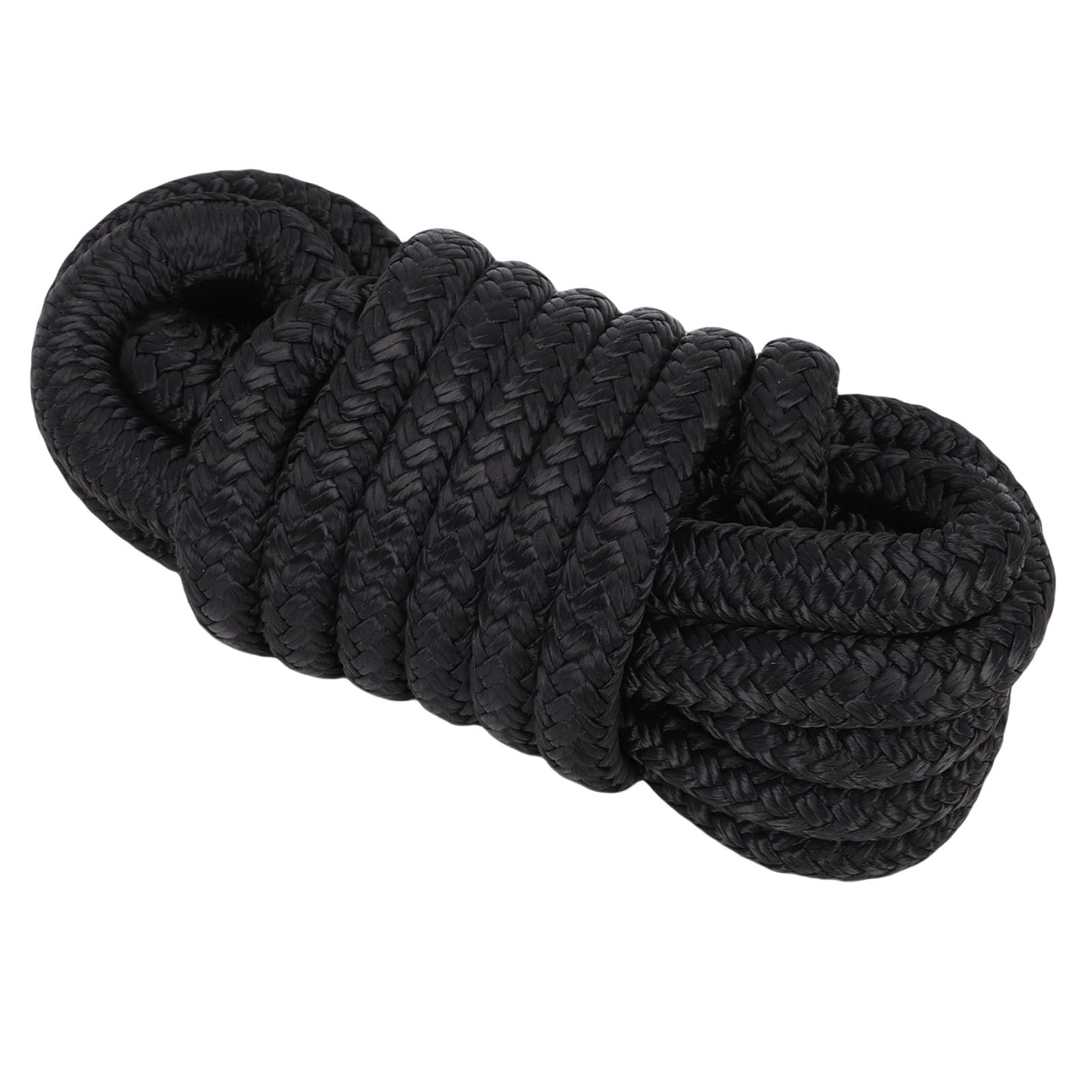 Cime di Ormeggio Marine, 1/2 Pollice, Nylon a Doppia Treccia, Corda di Attracco da 15 Piedi per la e l'Ormeggio (BLACK)