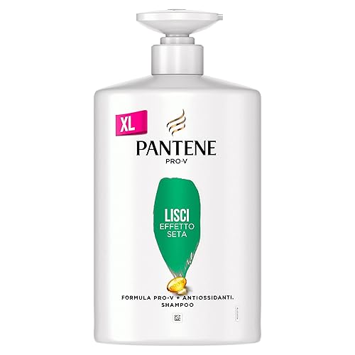 Immagine del prodotto Pantene Pro-V Shampoo Lisci Effetto Seta, Per Capelli Opachi E Crespi, Con Nutrienti Attivi Pro-V + Antiossidanti, Dona Morbidezza Come La Seta, 1000ML