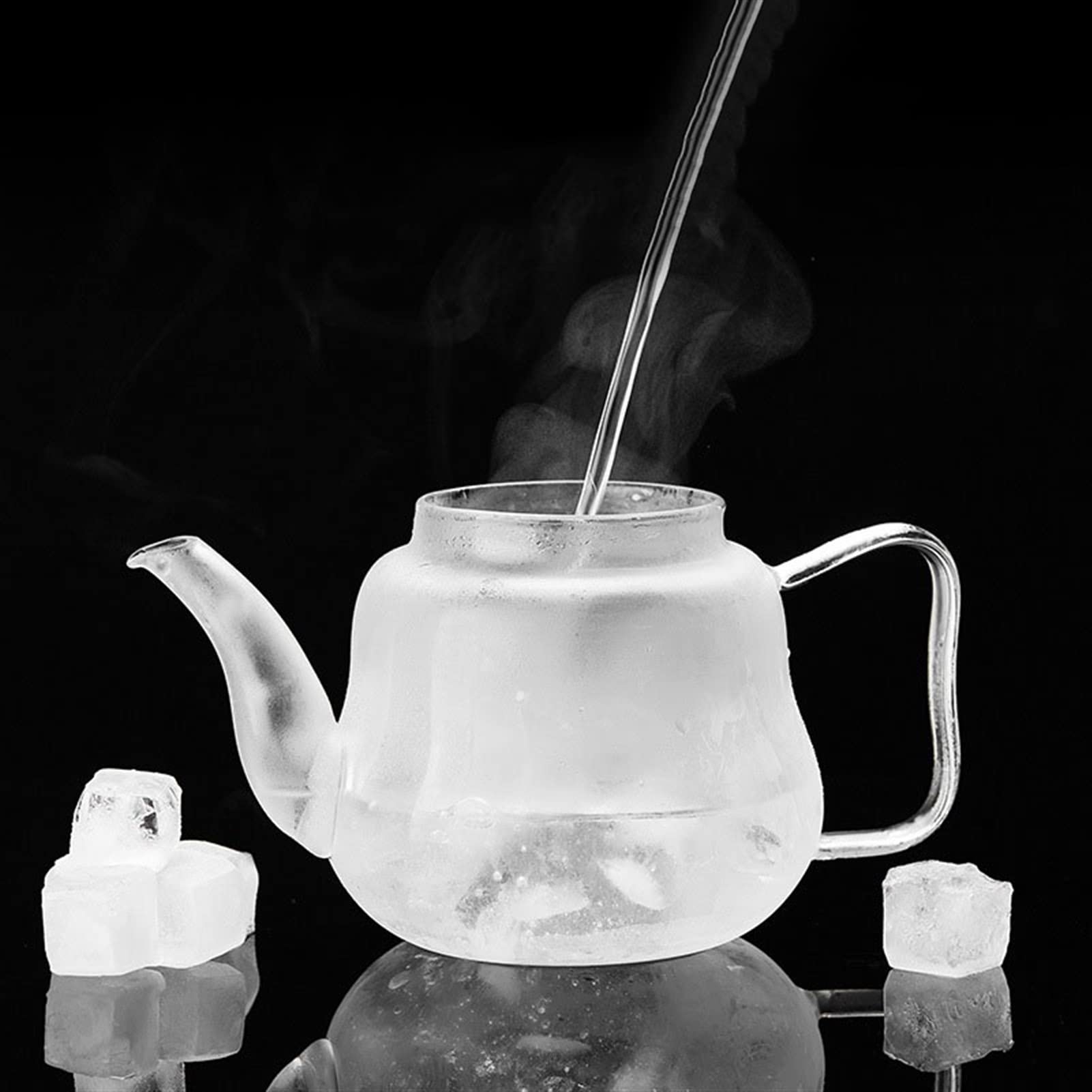 Teekannen 95 0ml Wärme-resistente Glas-Teekanne mit großer Kapazität mit Kaffee geeigneter Edelstahlfilter, schwarzer Tee geeignet, schwarzer Tee Kaffeekanne