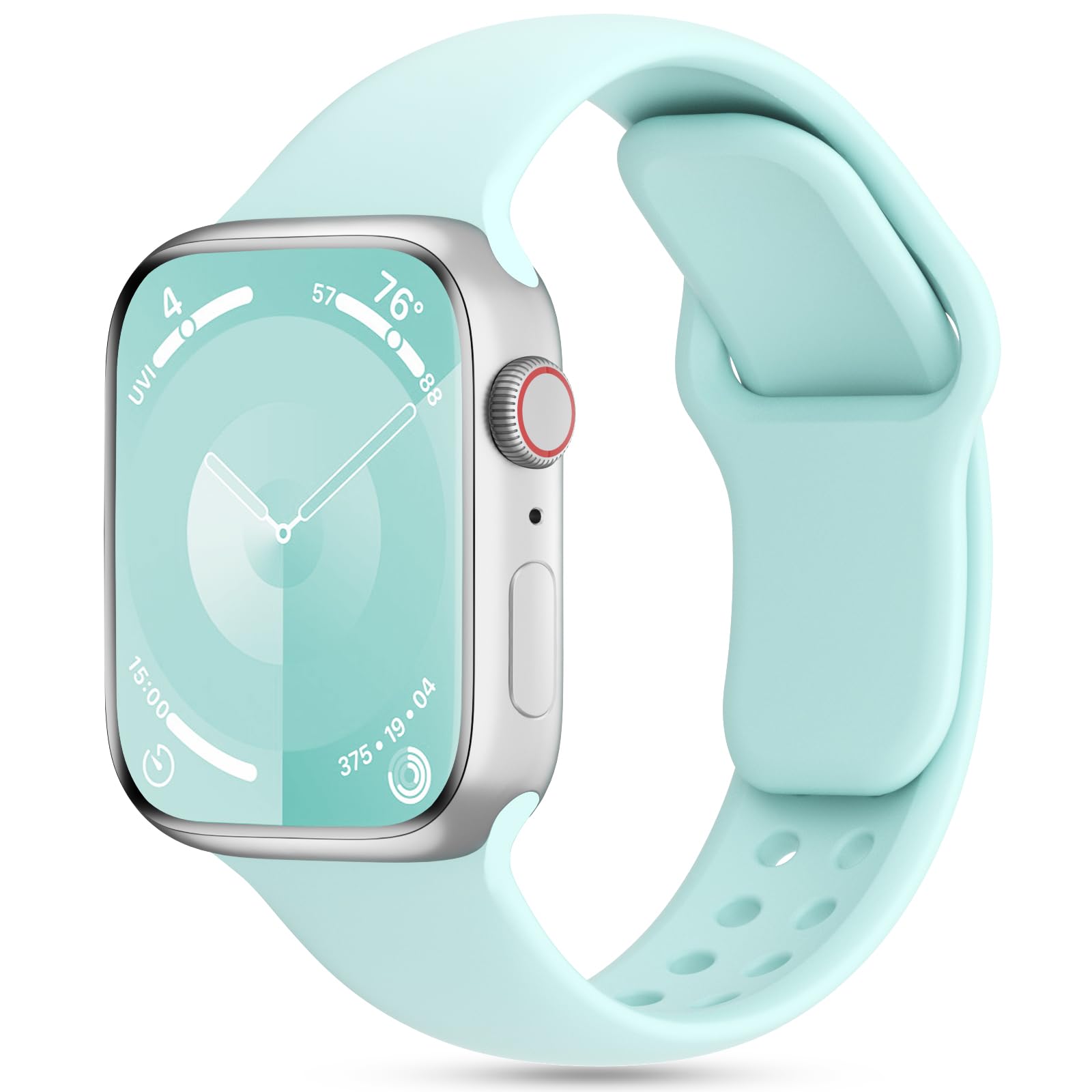 Patented Silicone Compatible with Apple Watch Band 38mm 40mm 41mm 42mm 44mm 45mm 49mm, Soft Waterproof Strap Sport Wristband for iWatch Bands Series 9 8 7 SE 6 5 4 3 2 1 Ultra Women Men