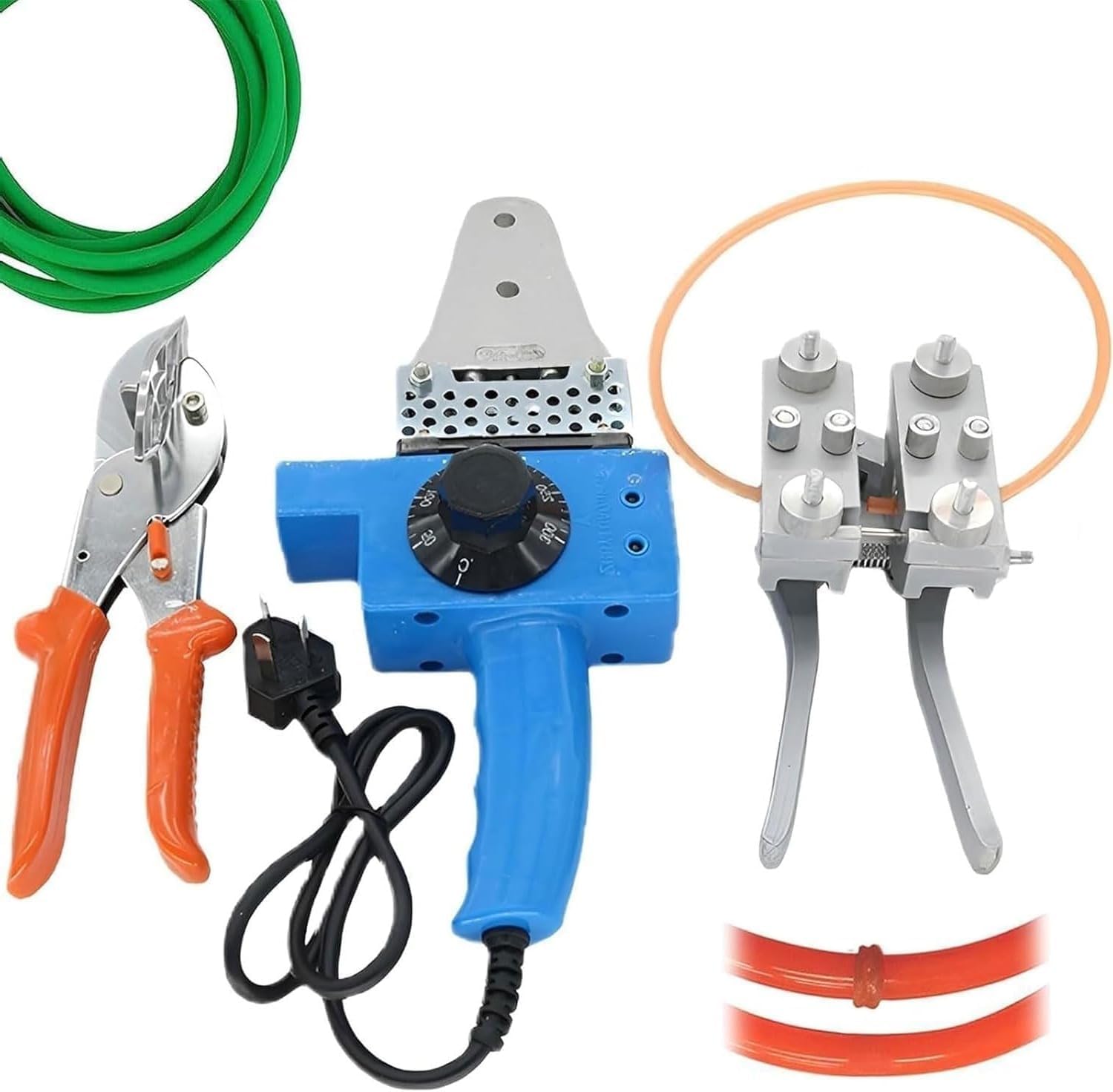Round Belt Welding Machine,220V,Electric Polyurethane Belt Hot Melt Machine with Scissor & Fixture,PU Belt Welder Connector 300℃(PU Belt Welder+Scissor+Fixture)