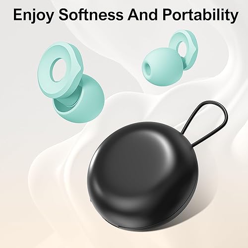 Miniatura 23 de Tapones para los oídos con cancelación de ruido para dormir, tapones reutilizables para reducir el ruido, tapones para los oídos de protección Negro