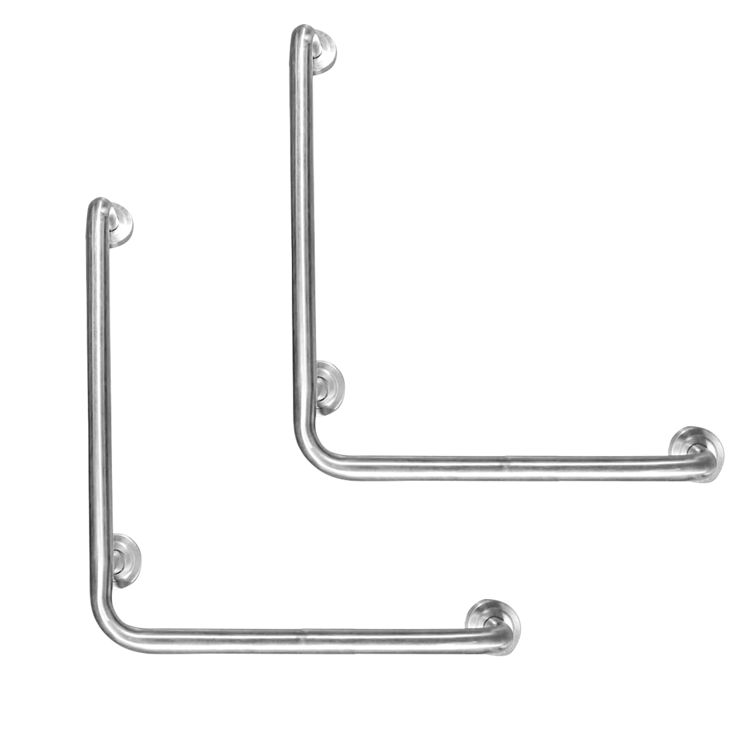 Anatomix Stainless Steel L-Shape Grab Bar for Bathroom/Support Handle for Toilet for Elderly/Wall Mounted Safety Hand Support Rail - 18X18 Inch Pack of 2 Matt (B0D11RM92X) Amazon Price History, Amazon Price Tracker