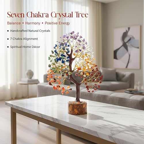 Miniatura 2 de Seven Chakra Tree of Life Gemstone Crystal Tree Handmade Bonsai Money Tree for Home Office Room Decor birthday gifts for women, Mom, Sister, house