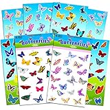 Butterflies Stickers Party Supplies Pack ~ Over 160 Butterfly Stickers for Girls Kids Toddlers...