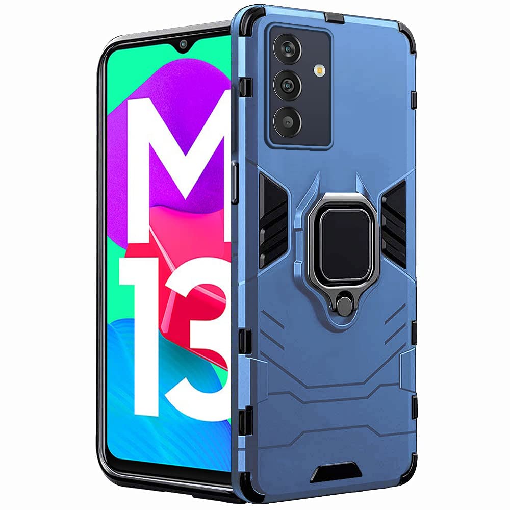TheGiftKart Tough Armor Samsung Galaxy M13 4G Bumper Back Case Cover | Ring Holder & Kickstand in-Built | 360 Degree Protection Back Case Cover for Samsung Galaxy M13 4G (PC, Polymer | Blue) (B0BB82VVHS) Amazon Price History, Amazon Price Tracker