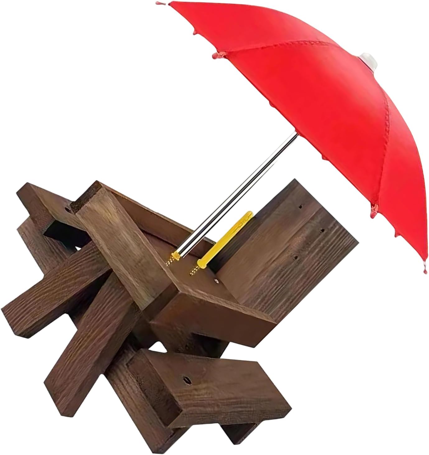 Stable Wooden Corn Cobs Feeders for Squirrels Fun Design Easy Installation in Yard Wildlife Watching Stable Holder Natural Wood Feeders