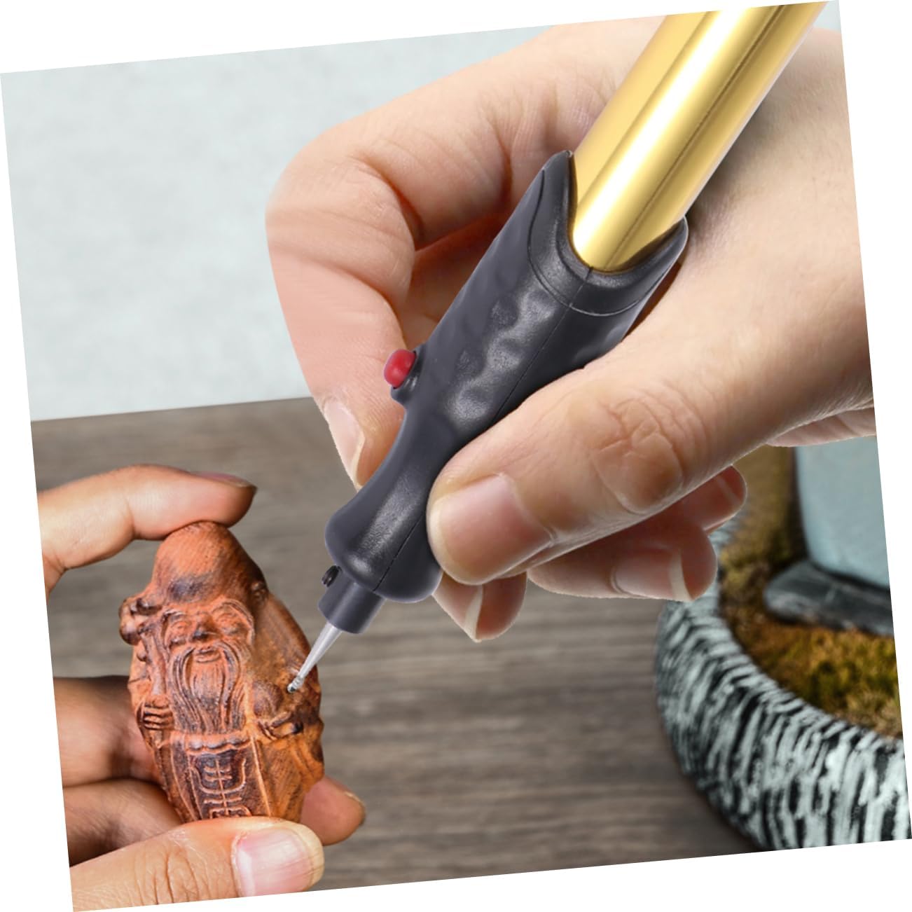 2pcs Engraving Pen Electric Engraving Machine Tool Mini Grinder for Detail Work