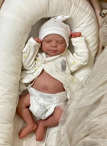 Miniatura 3 de Anano Muñecas de bebé recién nacidas de vinilo realista realista de cuerpo completo de 18 pulgadas para niñas recién nacidas, aspecto de cuerpo