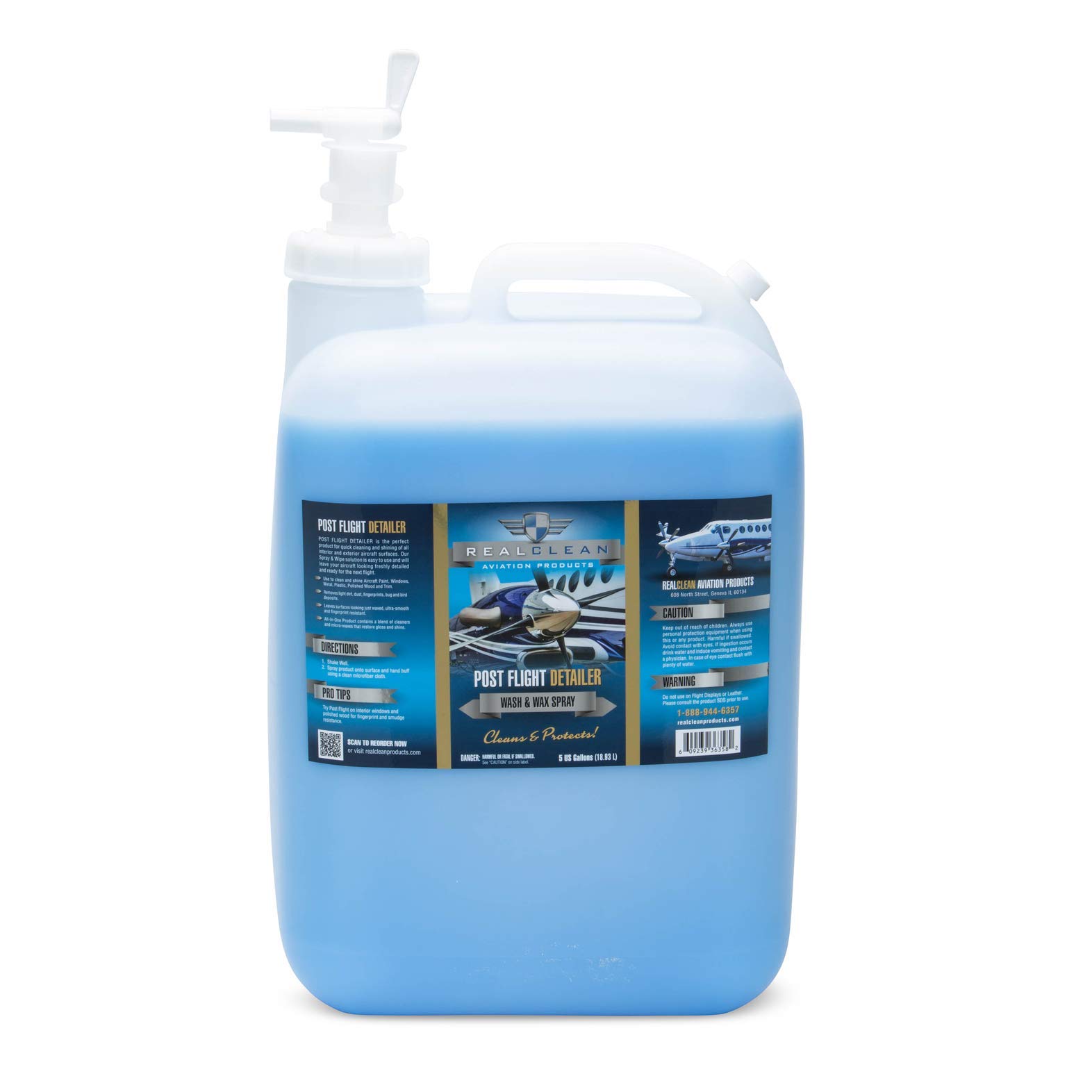 Post Flight Detailing Spray/Wash & Wax/Aircraft Detailing/Aviation Cleaning Product/Aircraft Detailng/ 5 Gallon/Created by Pro Detailers