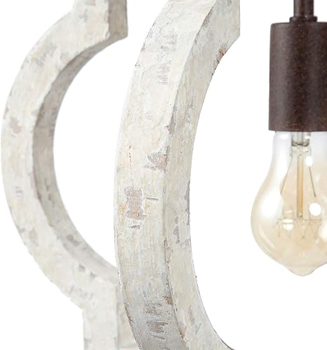 Miniatura 7 de KSANA Candelabros de granja para comedores, lámpara de orbe de madera para isla de cocina, sala de estar, dormitorio, vestíbulo, 16 pulgadas de