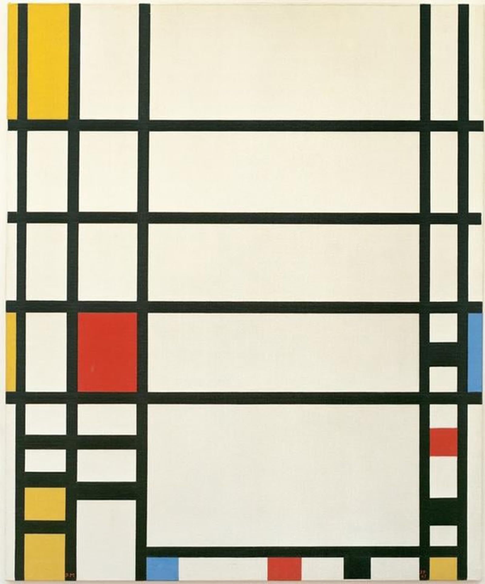 ARTXLXXBN Famous Art Print Poster Vintage Wall Art Trafalgar Square by Piet Mondrian Canvas Art Poster for Home Decor 60x90cm