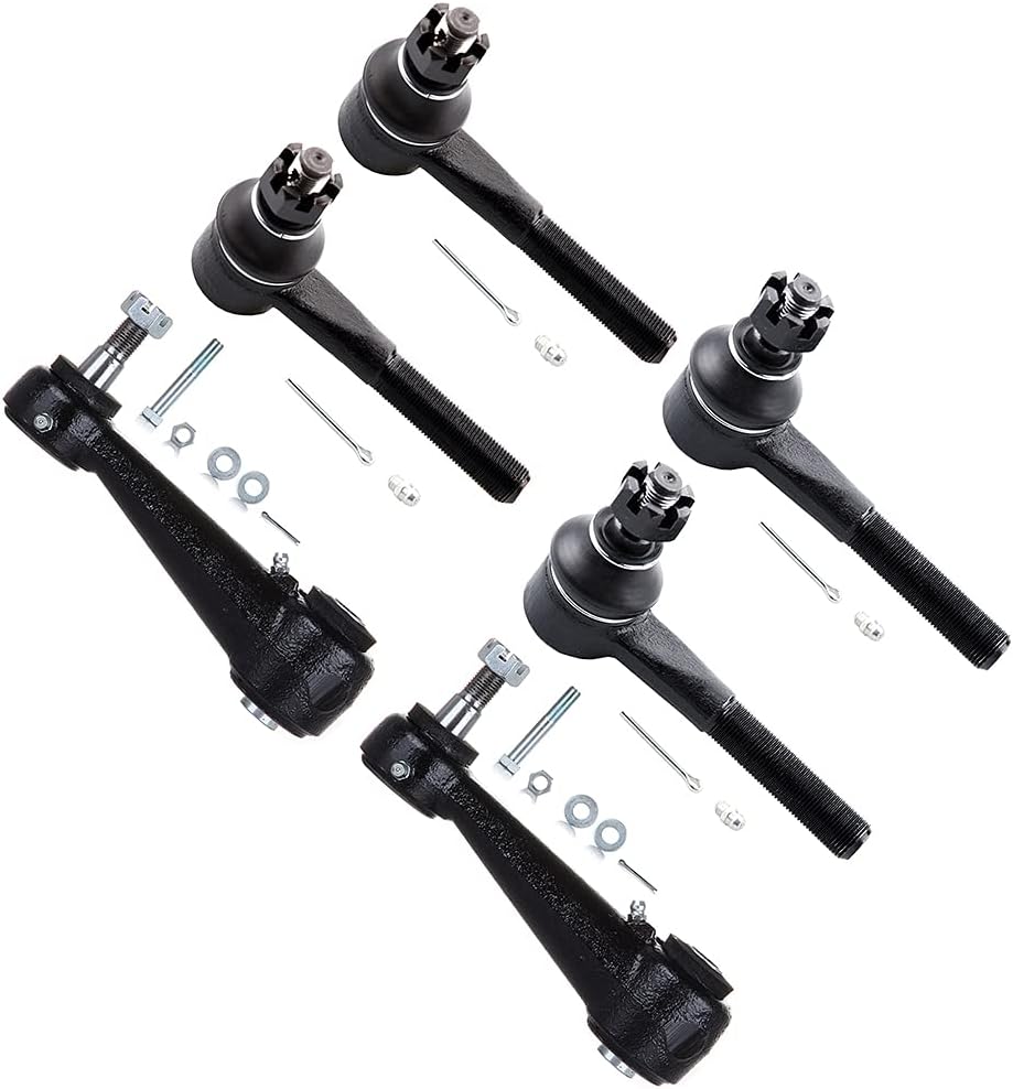 SCITOO 6PCS Set Suspension Kit Tie Rod Ends Idler Arm For Dodge B100 B150 B1500 B200 B250 B2500 B300 B350 B3500 CB300 Ram 1500 Van Ram 2500 Van Ram 3500 Van ES2120R K7106 ES2121L