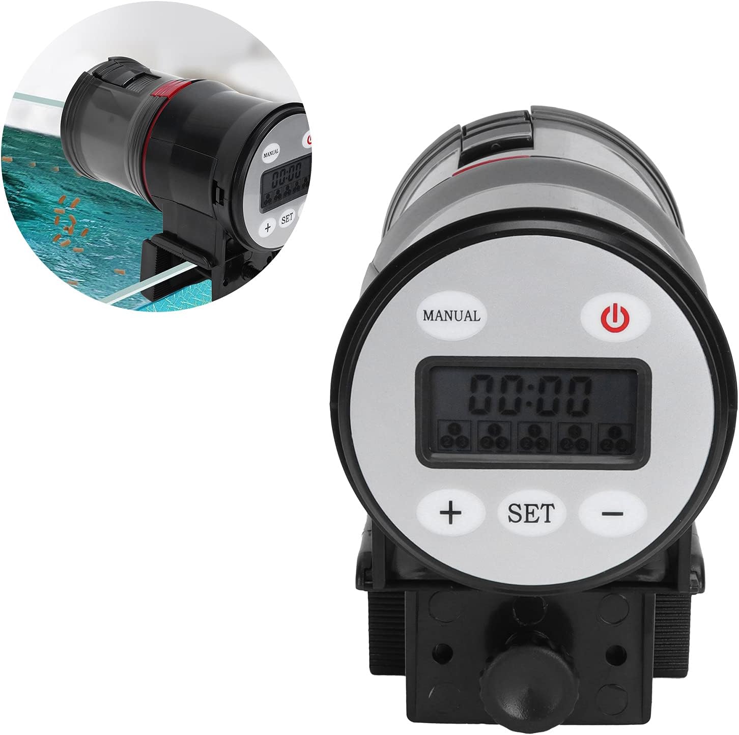 Automatic Fish Feeder Timer Function Flexible Setting Quantitative Weekly Daily Feeding Multi Period Setting Easy Setup Install Durable Plastic Material Aquarium Fish Tank