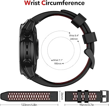 ISABAKE 26mm Quickfit Strap for Garmin Fenix 7X/6X Pro/Epix Pro 51mm