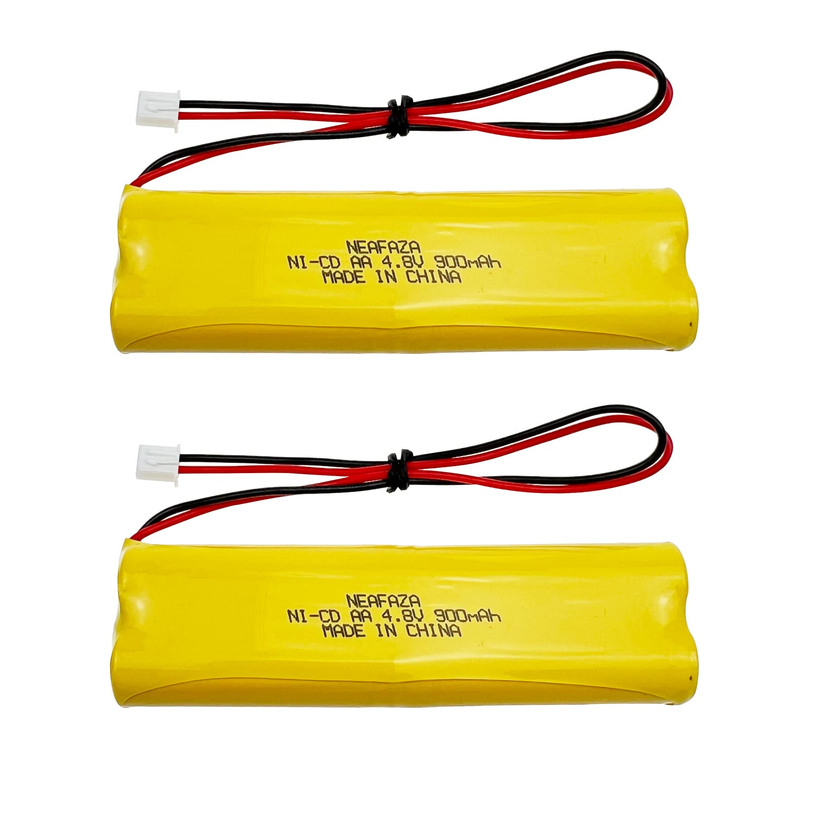 NEAFAZAD-AA650Bx4 Ni-CD 4.8V 900mAh Exit Sign Emergency Lighting Battery Compatible with Unitech Dual-Lite 0120859 Ni-CD AA 650mAh E1021R LITHONIA DAA650Bx4 (2 Pack)