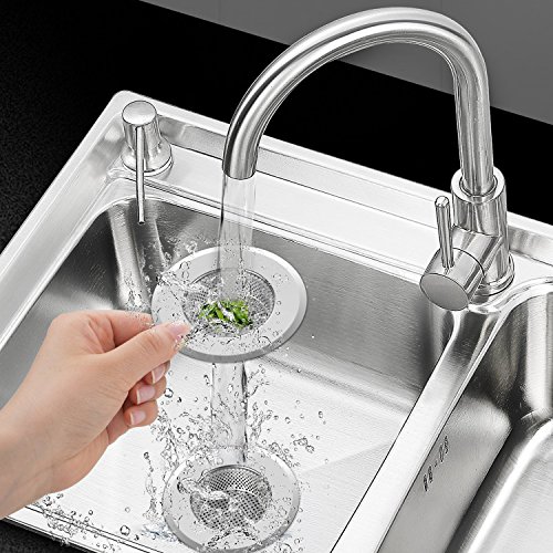 Helect 3-Pack Kitchen Sink Strainer Stainless Steel Drain Filter Strainer with Large Wide Rim 4.5" for Kitchen Sinks - Thumbnail 6