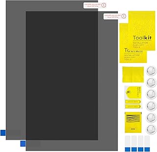 Polarizing Film, Adhesive Polarized Film, with Cleaning Kit, 2 Piece Pack LCD Polarizing Film, Size 7.9 X 11.9 in, Suitable for LCD Screen Repair and Physics Education