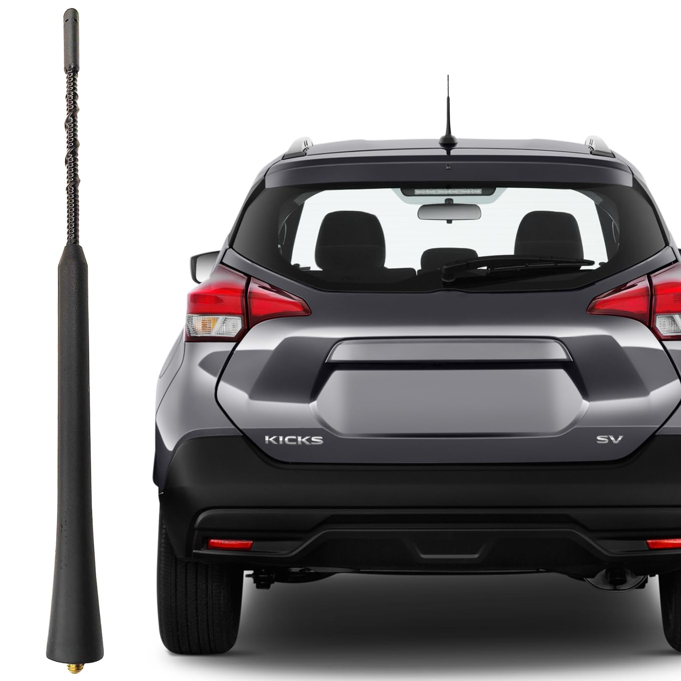 9 Inch Spiral Rubber Antenna for Nissan Kicks (2018-2020), Nissan Kicks Antenna Replacement Mast for Nissan Kicks 2018 2019 2020