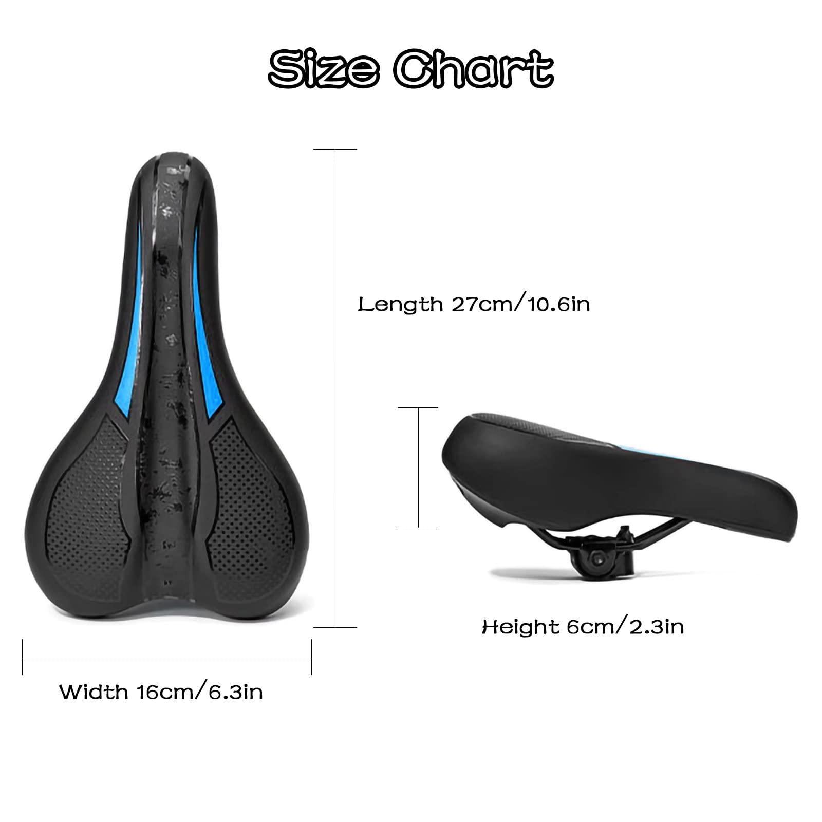 Selle Vélo Gel Confort Noir Et Rouge – VTT, Route, Randonnée – Universelle
