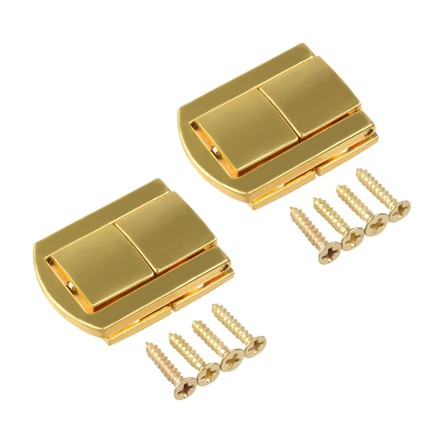 Spring Draw Latch, Spring Loaded Latch Hasp Toggle Catch Lock Multicolor(Gold Tone)