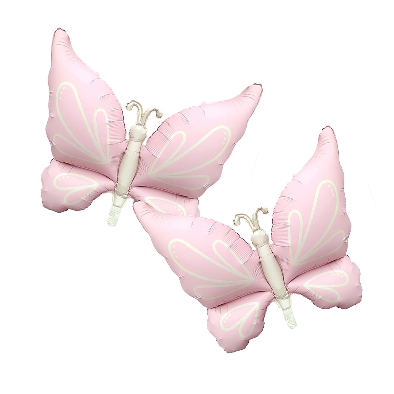 Gradient Giant Butterfly Foil Mylar Balloon Butterfly Birthday Decorations for Butterflys Theme Birthday Party Wedding Supplies (Pink 2pcs)