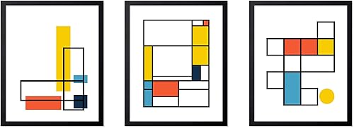 Miniatura 82 de Poster Master Juego de 3 pósteres Bauhaus - Imprimir geométrico - Arte de puntos de colores - Arte de formas geométricas - Regalo para hombres y