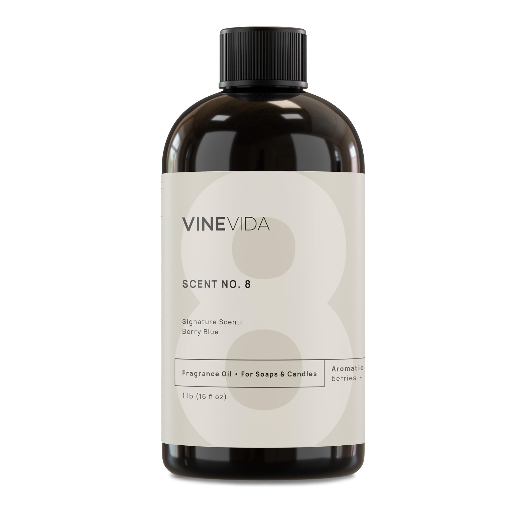 Aceite aromático VINEVIDA de 16 oz con aroma a baya azul para hacer velas, jabones, aceites perfumados, velas de soja, bolas para secadora, bombas de baño, difusores de varillas y espray para lino. ARTS FOBP BRY BLUE 16