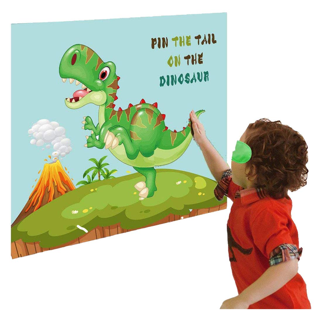 LIK Dinosaur Party Games Pin Game Pin The Tail On The Dinosaur 