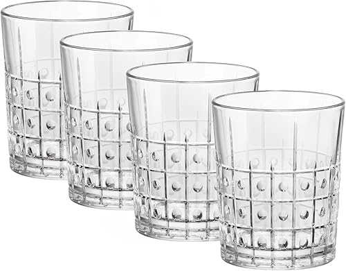 Bormioli Rocco Bartender Este - Juego de 4 vasos para beber DOF (13.25 onzas), color transparente