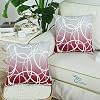 CaliTime Pack of 2 Soft Canvas Throw Pillow Covers Cases for Couch Sofa Home Decor Modern Gradient Ombre Circles Rings Both Sides 16 X 16 Inches Gray to Burgundy